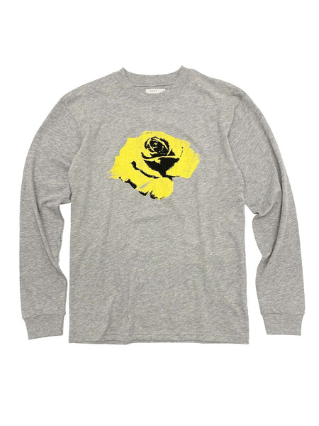 Rose Graphic L/S Boy T in Yellow/Heather Grey