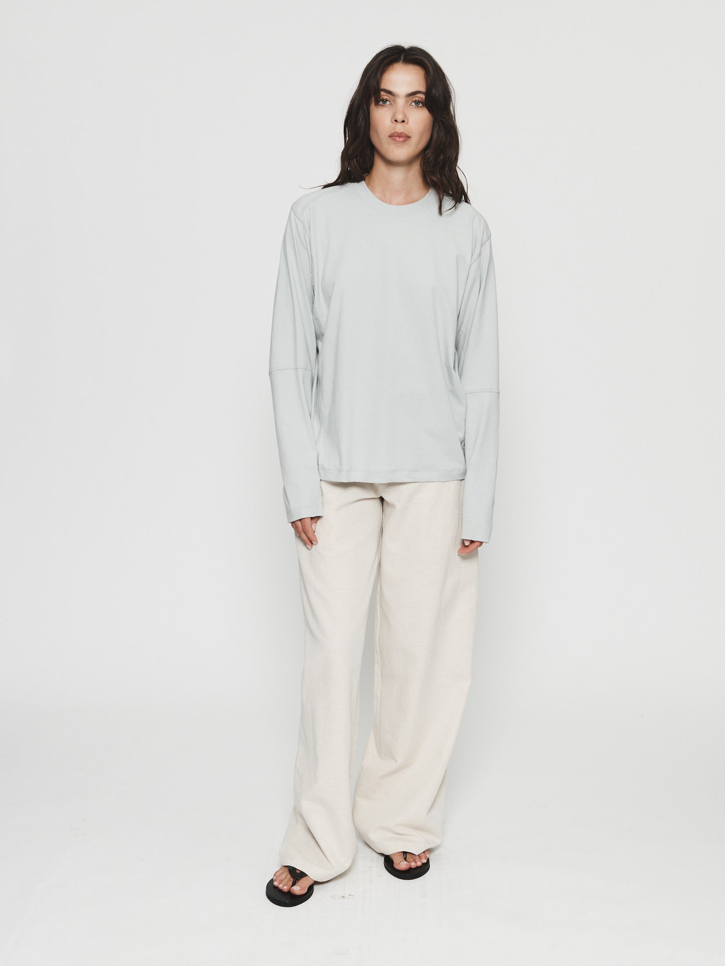 Coverstitch Long Sleeve T Seaglass