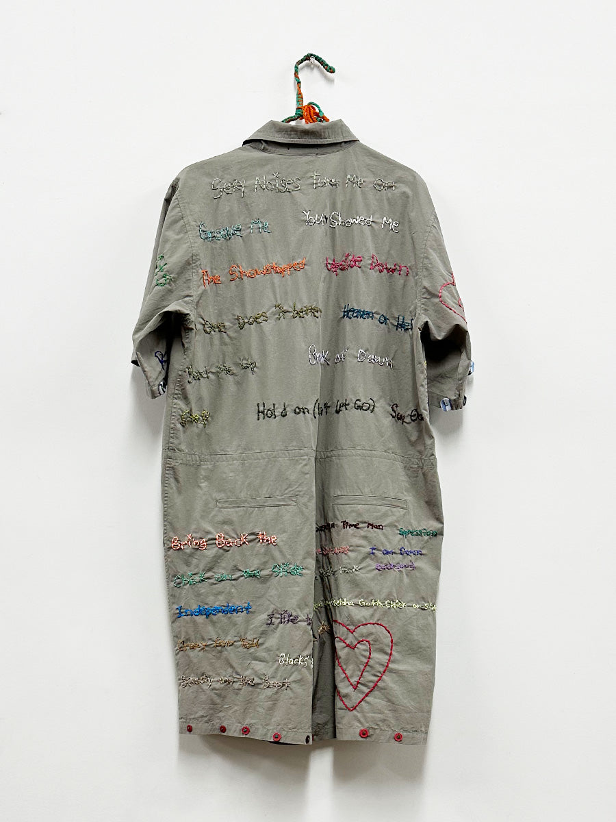 Christine Szeto Embroidered Short Coveralls