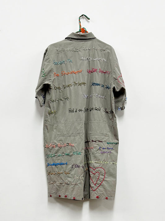 Christine Szeto Embroidered Short Coveralls
