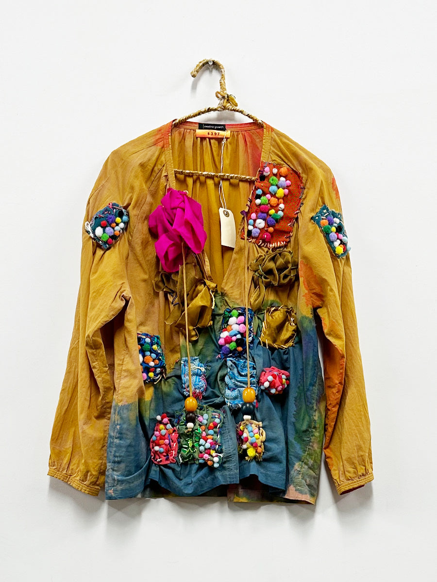 Lisa Lipton Yellow Peasant Blouse