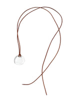 Rock Crystal on Leather Cord - Matthew Swope Jewelry