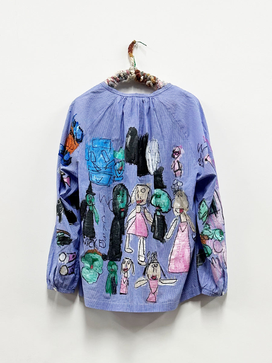 Kathleen Miller Pinstripe Peasant Top