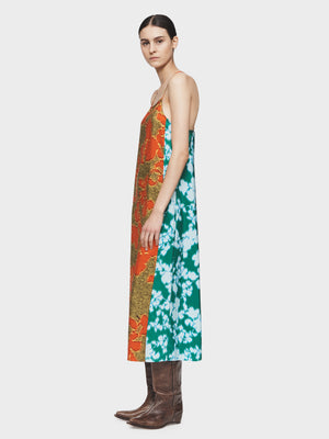 Contrast Floral Slip Dress