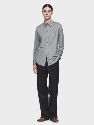 Slim Buttondown Shirt in Oxford Grey