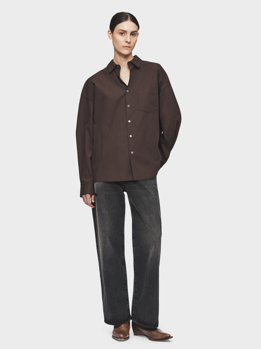 Wide Jean in Black Brown