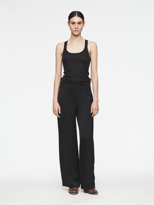 Skinny Rib Cami in Black