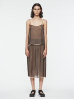 Double Layer Shift Skirt in Nude