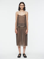 Double Layer Shift Skirt in Nude
