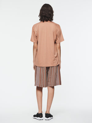 Circle Neck Tee in Terracotta