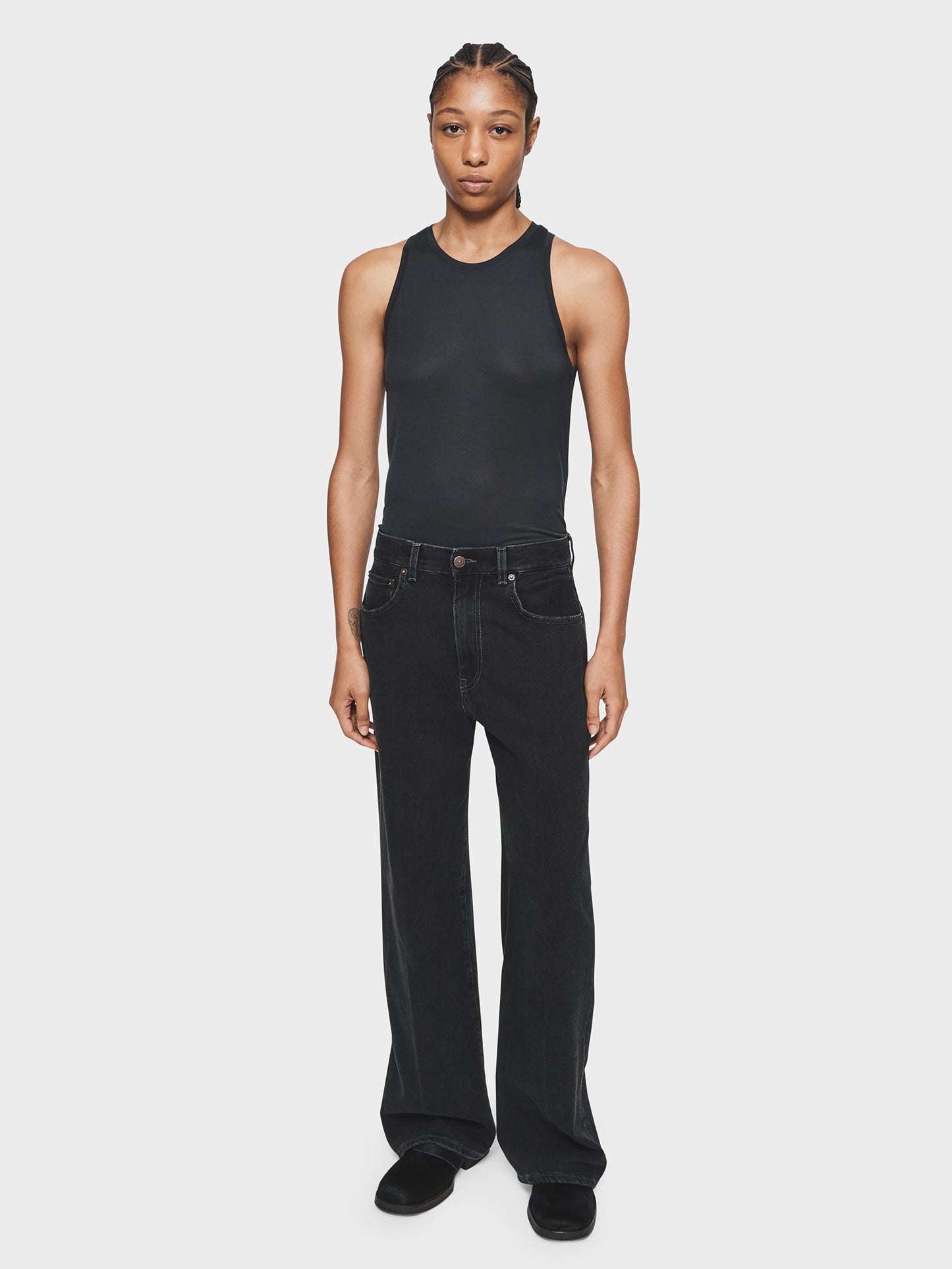 Wide Jean in Black Vintage