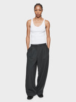Pleated Long Pull-on Pant In Slate