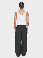Pleated Long Pull-on Pant In Slate
