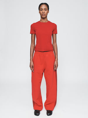 Curved Trackpant in Rouge