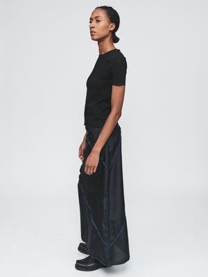 Deconstructed Midi Skirt in Black