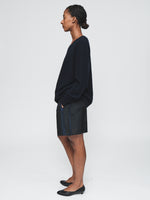 Deconstructed Soccer Short in Black