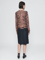 Tiger Printed Crew Cardigan