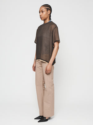 Double Layer T-Shirt in Nude