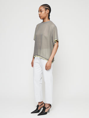 Double Layer T-Shirt in Limeade