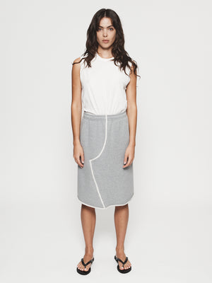 Deconstructed Skirt in Heather Grey