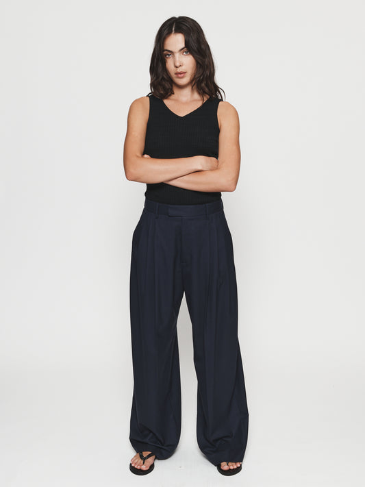 3-Pleat Trouser Navy