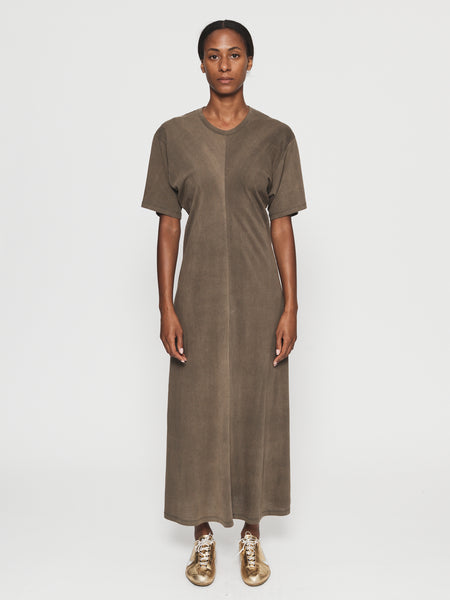 Sunbleached Draped Dress in Army