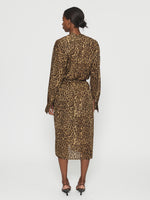 Collarless Shirtdress in Leopard