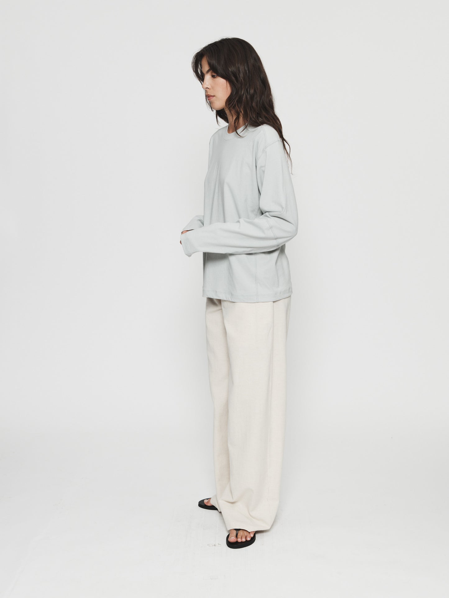 Coverstitch Long Sleeve T Seaglass