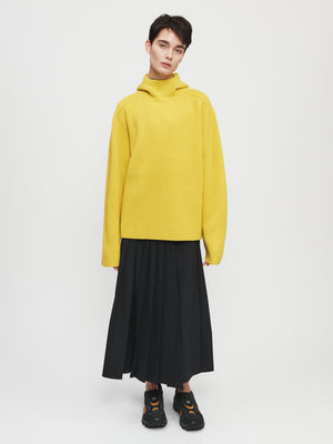 Snood Rib Sweater in Yellow