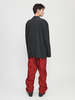 Side Zip Nylon Pant in Deep Red