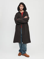 Hooded Car Coat in Brown