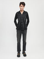 Silk Slim Shirt in Black