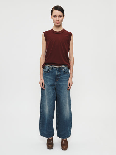 Cropped Roomy Jean Heirloom Blue – 6397