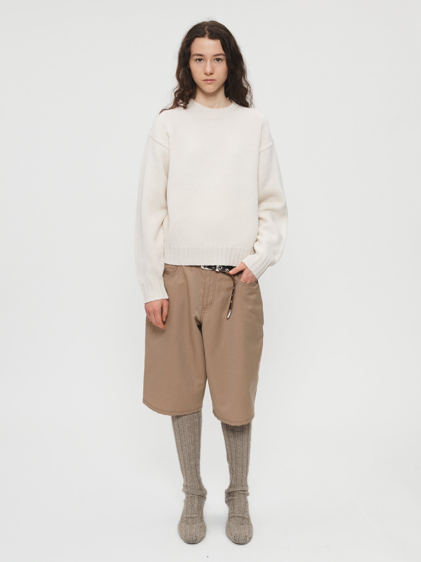 High Crew Pullover Chalk