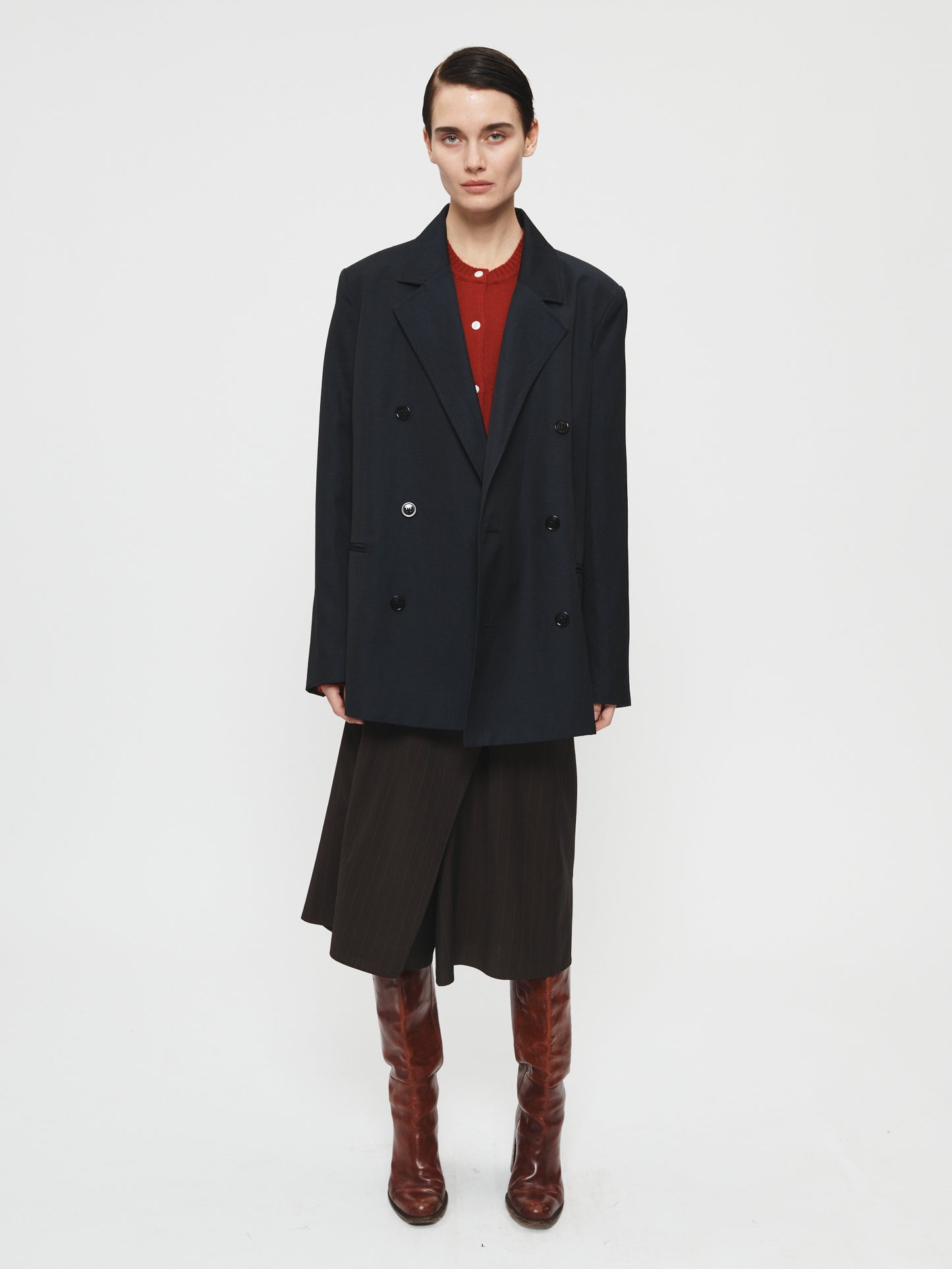 Double Breasted Blazer Ink