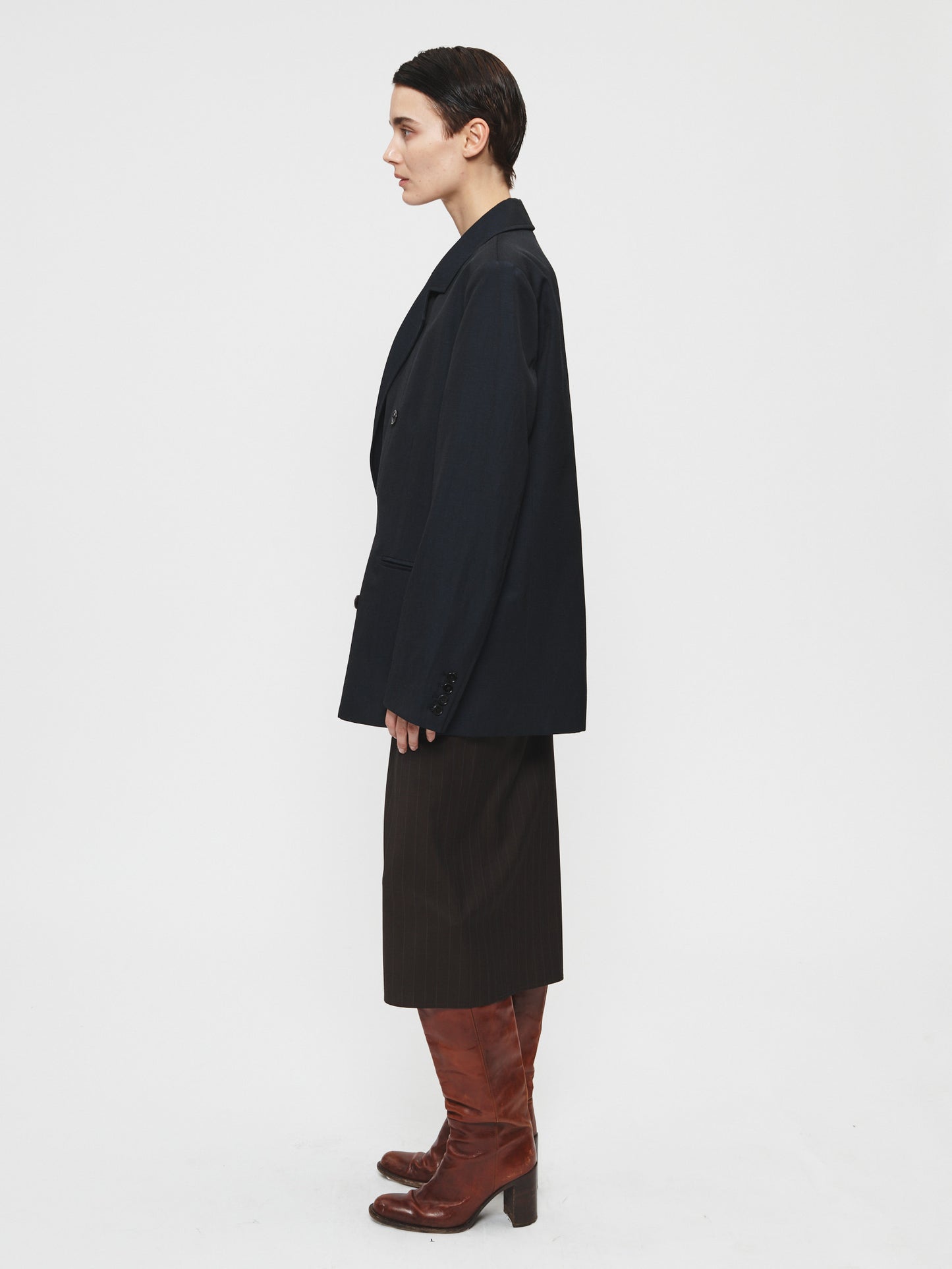 Double Breasted Blazer Ink