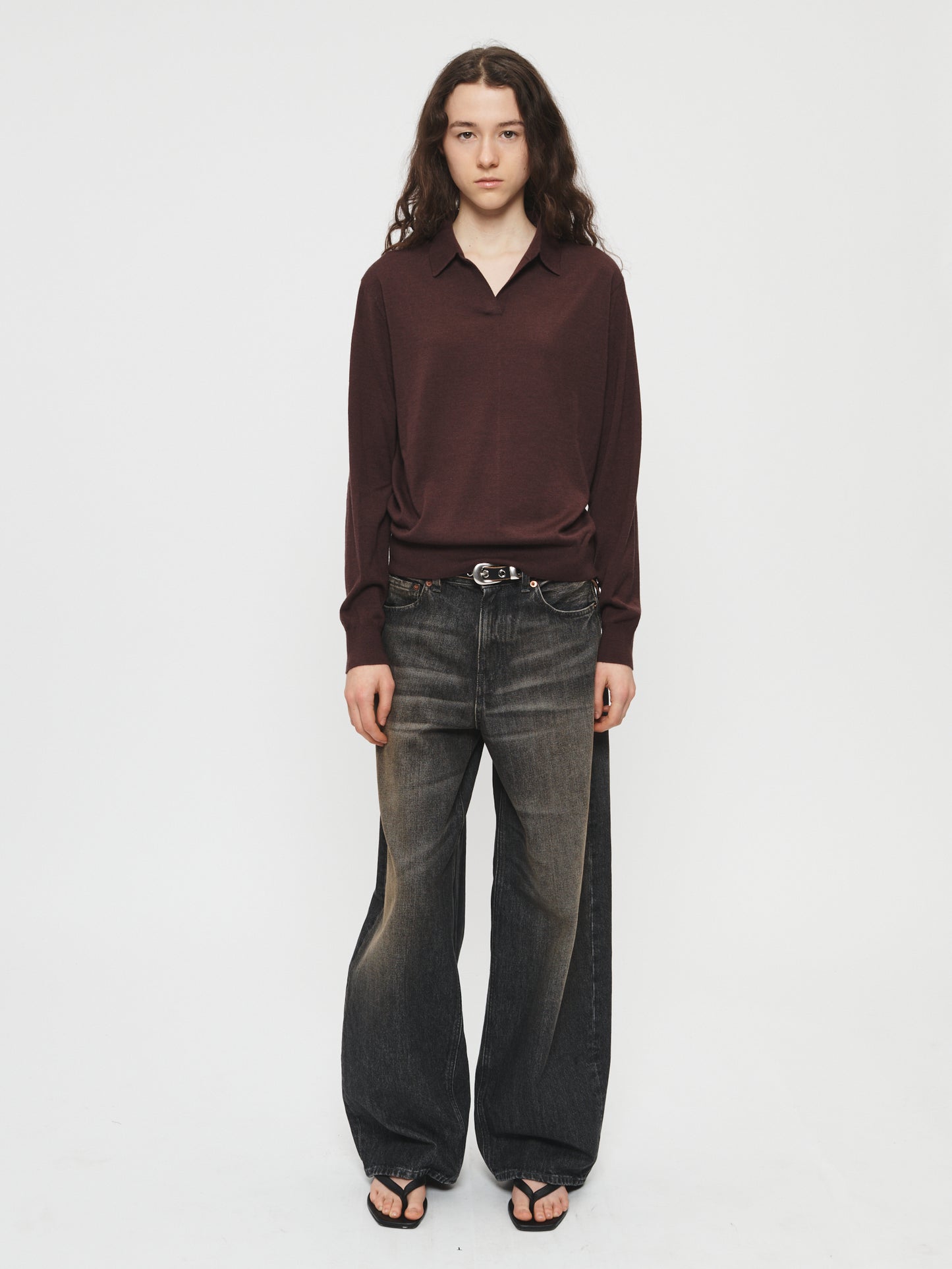 L/S Polo Espresso