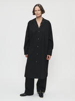 Flattened Shirt Dress in Black