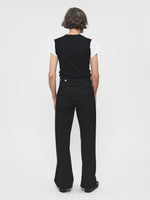 Twisted Seam Pant in Black Wool Twill