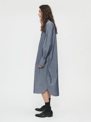 Flattened Shirt Dress in Chambray