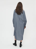 Flattened Shirt Dress in Chambray