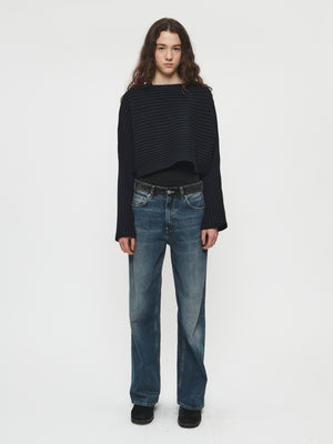 Plaited Rib Half Sweater