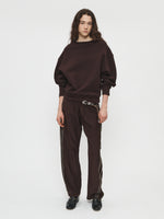 Rolled Neck Sweatshirt in Brown