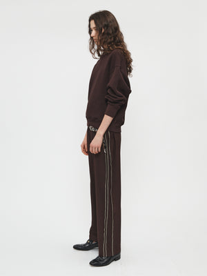 Contrast Overlock Pull-On Pant