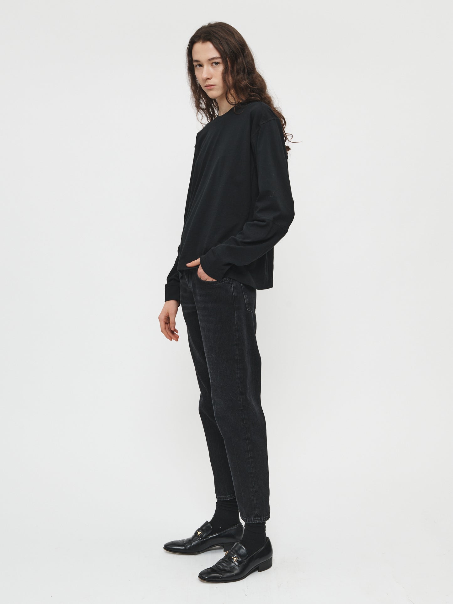 Coverstitch L/S T in Black