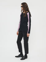 Inserted Stripe Long Sleeve in Black