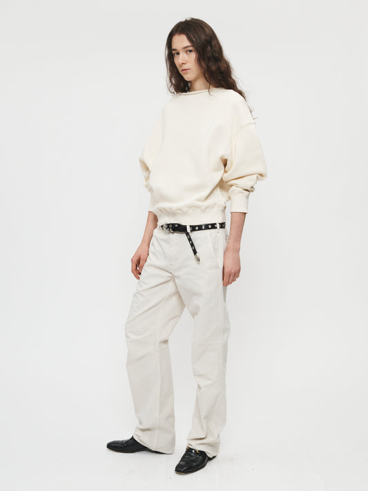 Knee Dart Trouser in Ivory