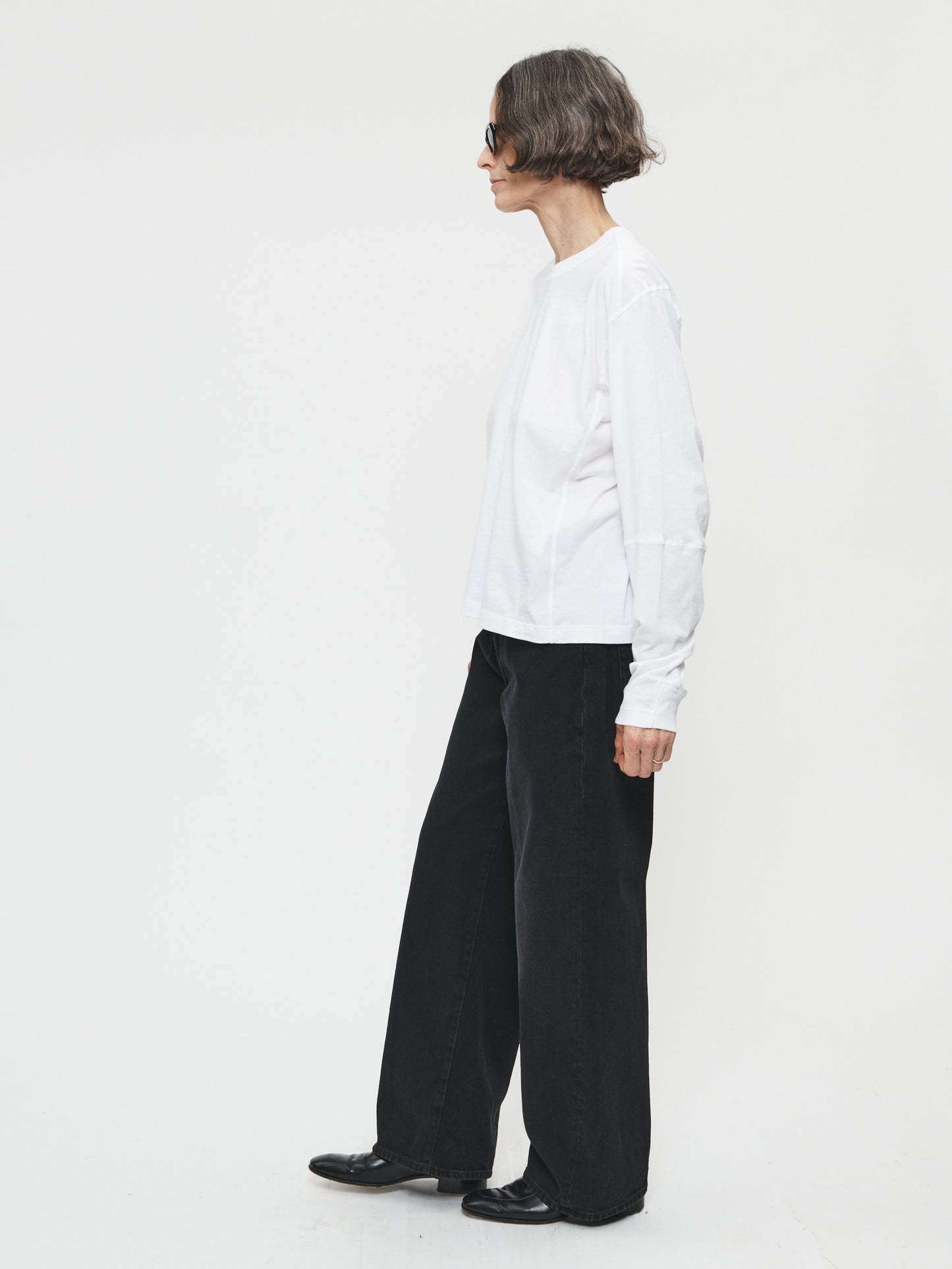 Coverstitch L/S T White