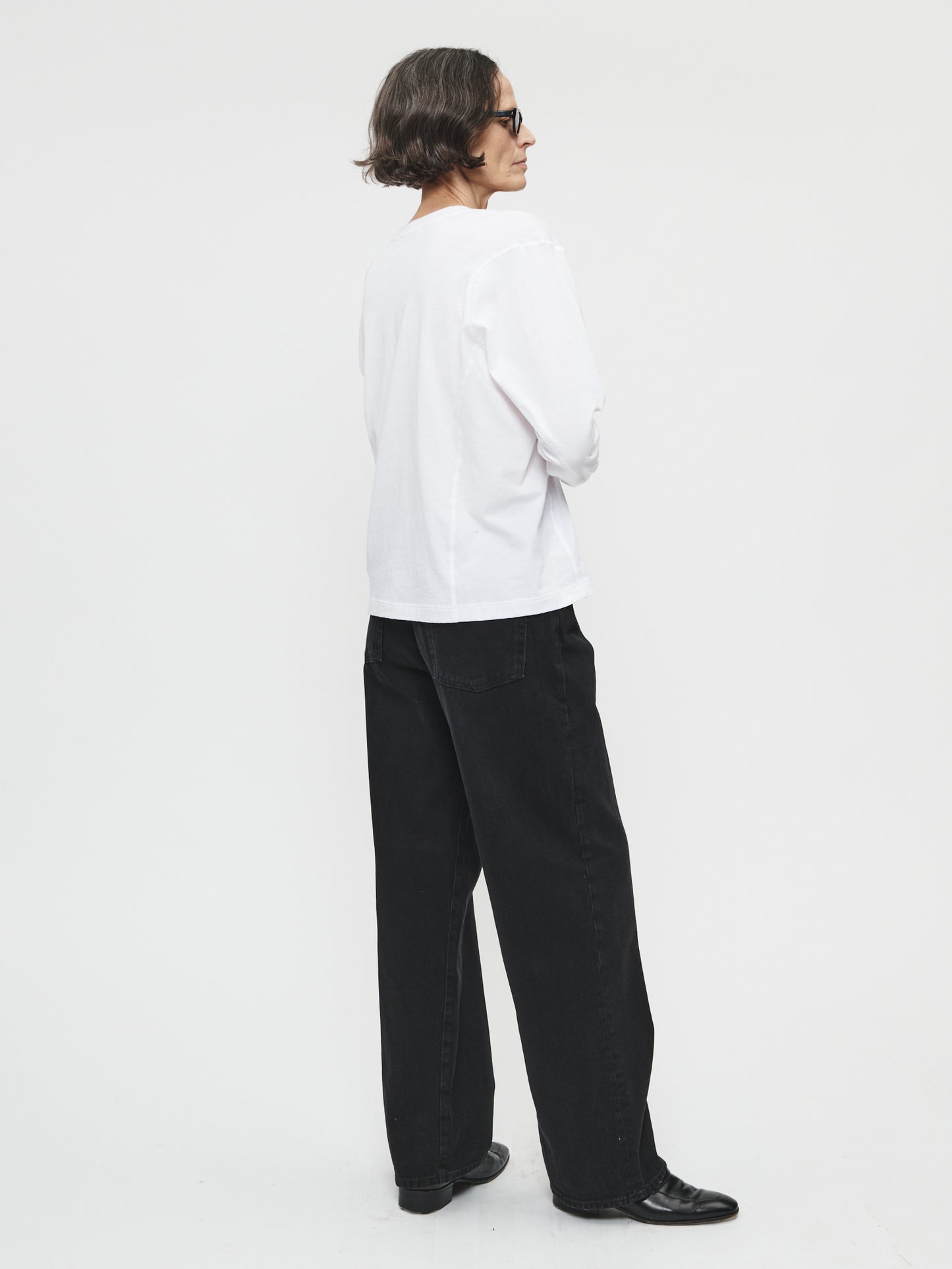 Coverstitch L/S T White