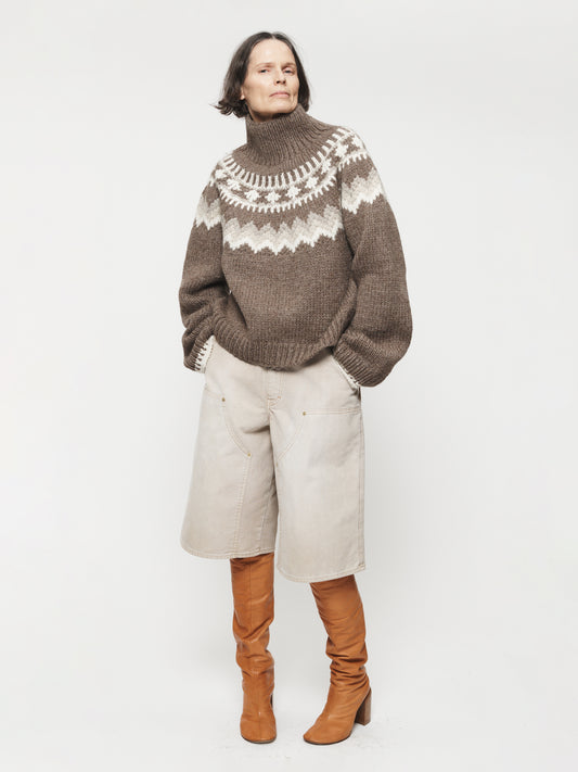 Double Knee Shorts Tea Stain